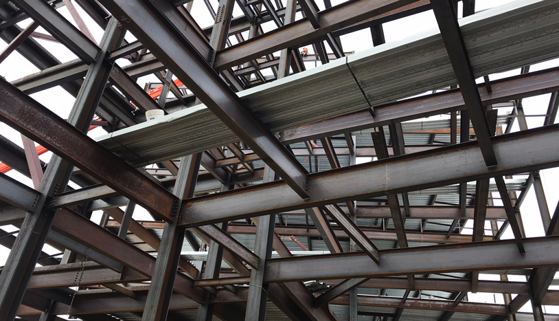 Steel frame from a construction site